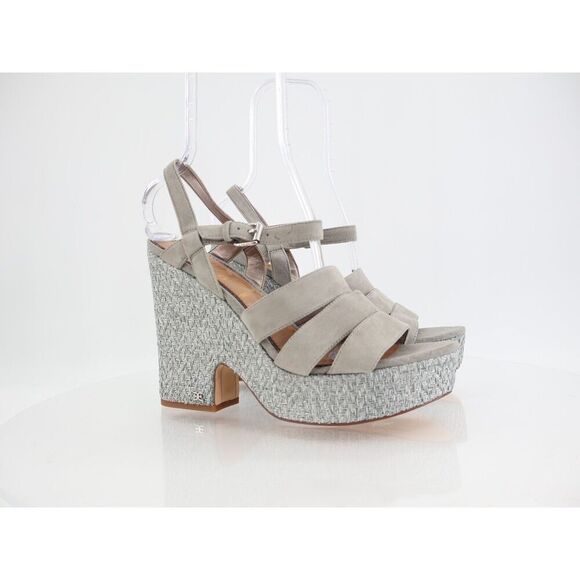 Sam Edelman Women's Liora Sandal Size 11 Super High Platform Wedge Gray Y2K - Picture 1 of 10